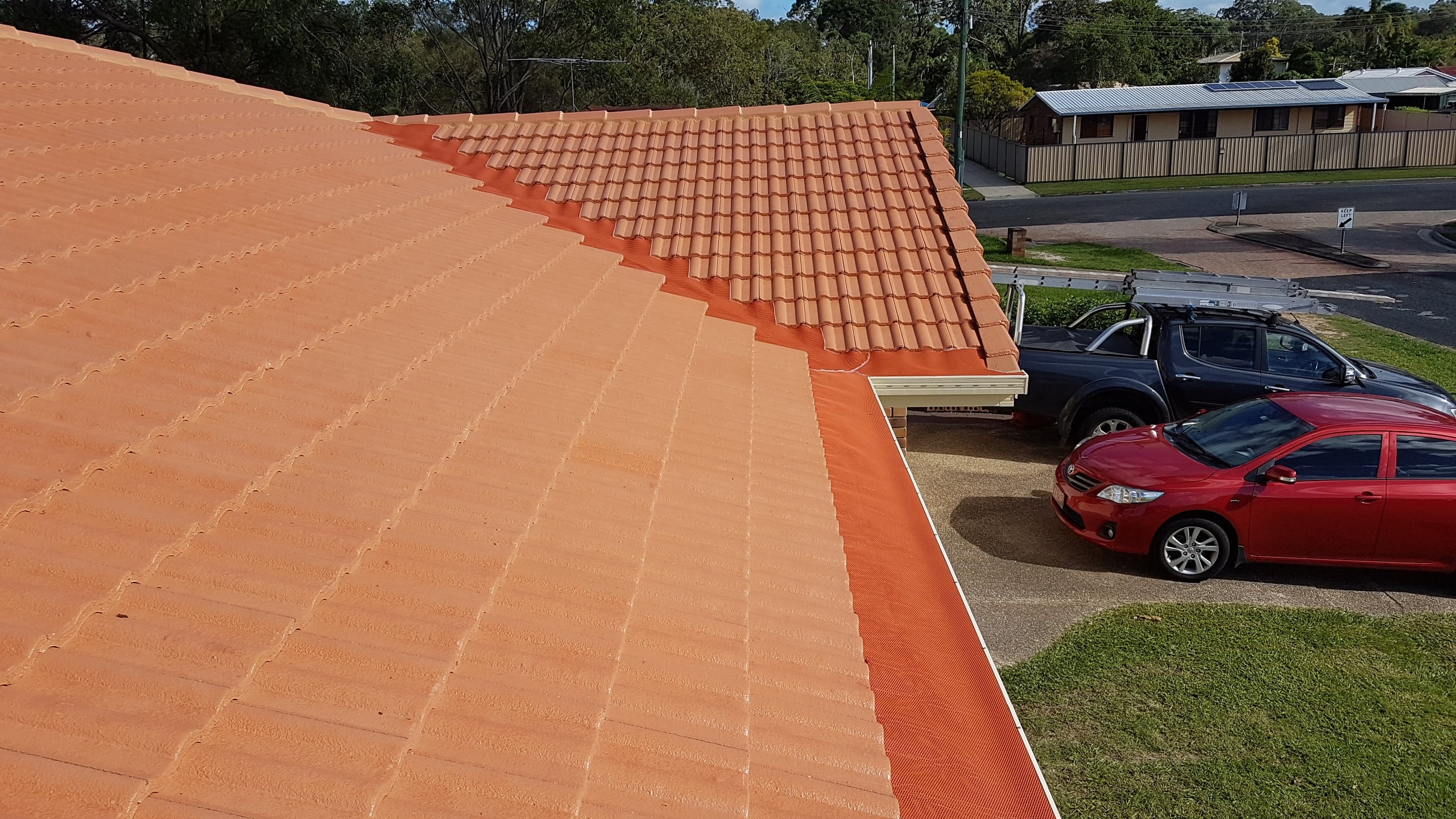 Acreage gutter protection on a Anstead property