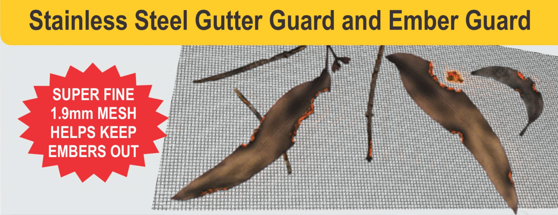 Stainless Steel Gutter Guard and ember guard